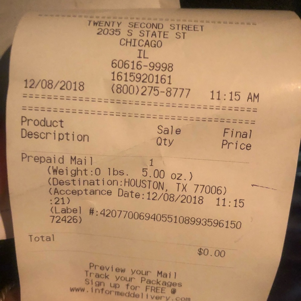 uodated tracking for buyer